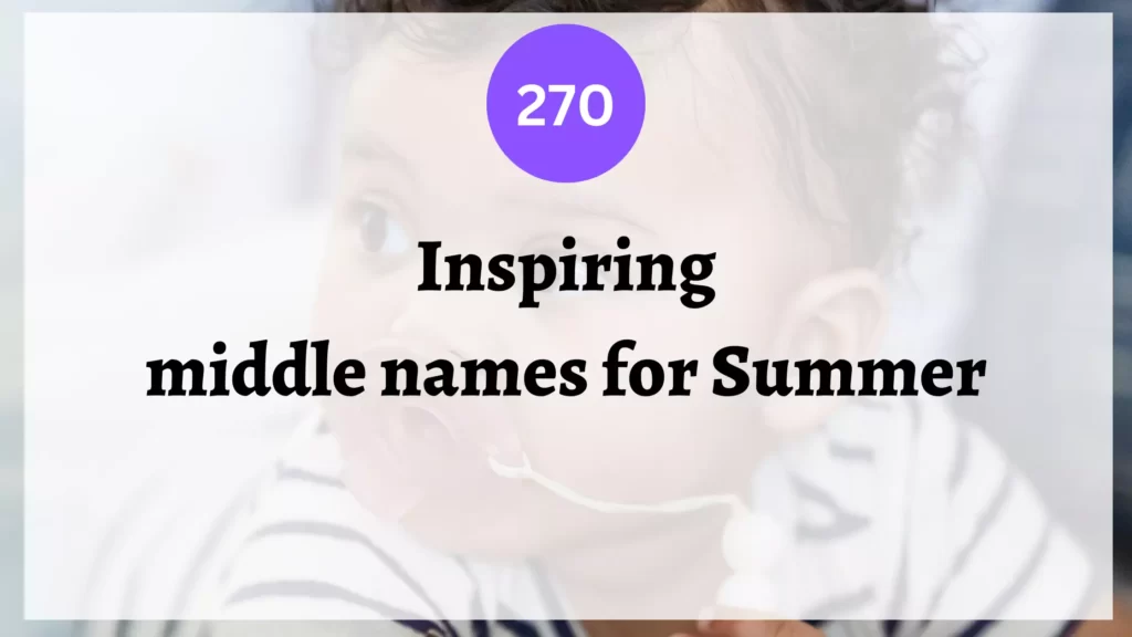 middle names for summer